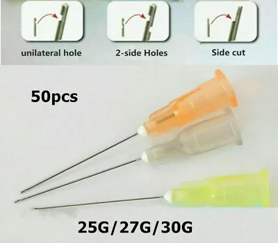 50pcs Dental Endo Disposable Tip Irrigation Needle Syringe Tips 25G/27G/30G • $6.99