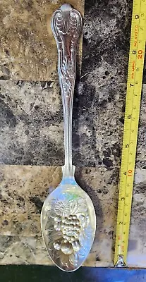 Embossed Epns Sheffield England Silverplated Kings Nut & Berry Serving Spoon🌰🍓 • $11.99