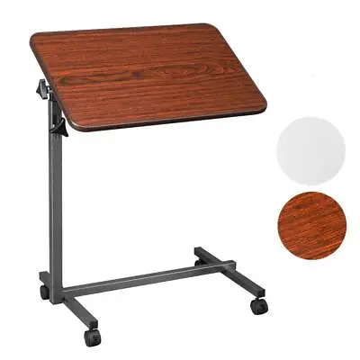 Medical Table Overbed Adjustable Bedside Hospital Rolling Tables With Wheels New • $48.99