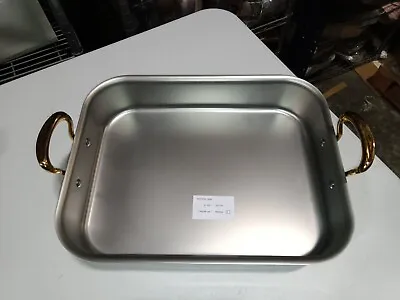 Mauviel M'Cook B 2.6mm Roasting Pan With Brass Handles 13.7 X 9.8-In • $203.11