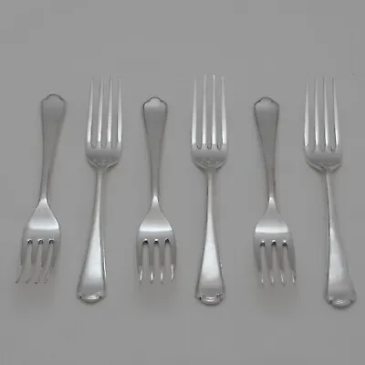ST JAMES Design WALKER & HALL Sheffield Silver Service Cutlery Six Dessert Forks • £49.90