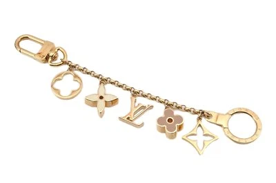 $341 • Buy Authentic Louis Vuitton Chenne Fleur Monogram Bag Charm Gold M65111 LV 5193G