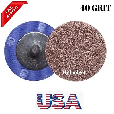 25 Pack - 2  40 Grit A/O Quick Change Sanding Disc Type R Roloc High Quality • $14