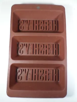 Vintage HERSHEYS Bar  Silicone Bakeware Brown 3 Cavity Cake Silicone Mold • $8.95