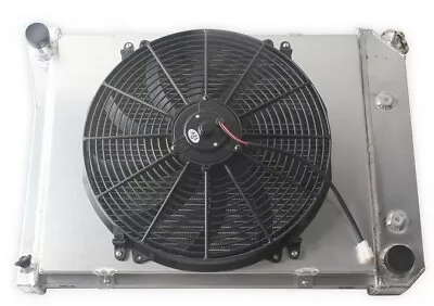 For 68-74 73 Chevy Nova PRO/72-79 SMALL BLOCK 3Row Aluminum Radiator Shroud Fan • $175