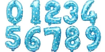 $3 • Buy 80cm / 32' Inch BLUE Number Foil Helium Balloon Birthday Wedding Party Occasions