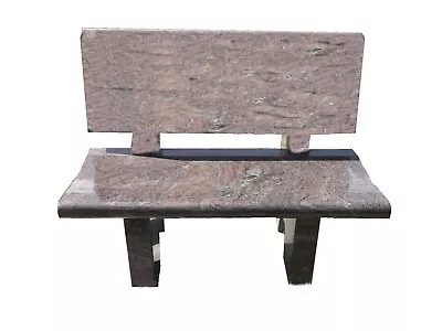 Headstone Cemetery Bench - Park Style - Small - Granite - Engraving Available • $2249