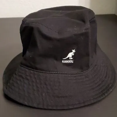 Kangol Men/Women Washed Bucket Hat Black Size SMALL - NEW WITH TAGS • $25.99