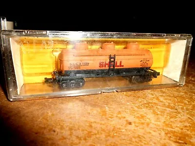 Vintage N Scale  Shell Oil Three Dome Tank Car SCCX #1105  • $12.30