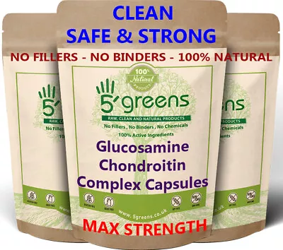 £12.99 • Buy Glucosamine And Chondroitin Sulphate MSM Vitamin C 1600mg High Strength Clean & 