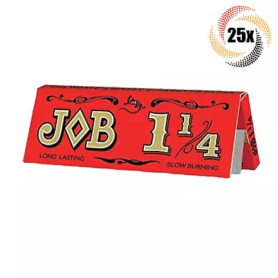 $26.39 • Buy 25x Packs Job Orange Slow Burning 1 1/4 | 24 Papers Per Pack | + 2 Rolling Tubes