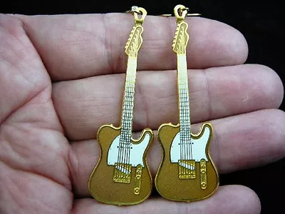 (M-224-D) FENDER TELECASTER Electric Guitar Music Earrings Pick 1 Of 4 Colors • $46.99