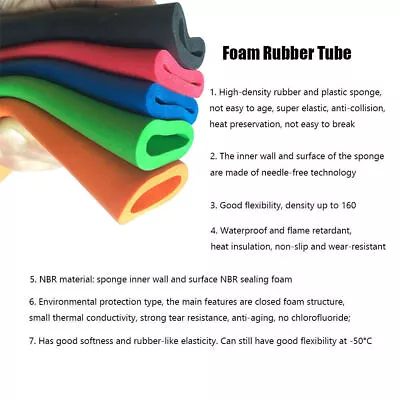 £6.47 • Buy Nbr Foam Rubber Pipe ISSCX Bicycle Bike Mtb Grips Rubber Handle Bar Fitness
