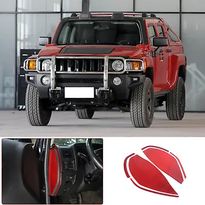 6PCS Red Carbon Fiber Door Anti-Collision Buffer Pad Trim For Hummer H3 2005-09 • $89.99