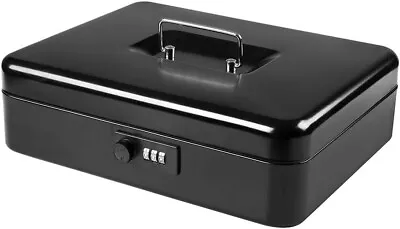 Jssmst X- Large Cash Box With Combination Lock - Durable Metal Cash Box WithTray • $12