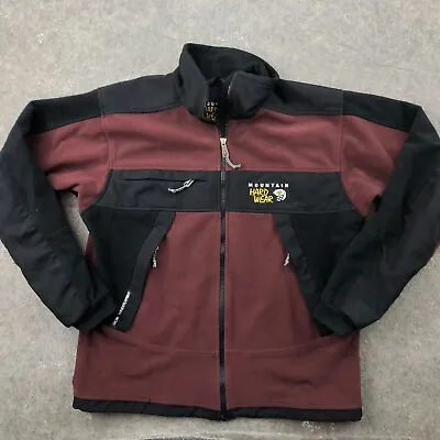 Vintage Mountain Hardwear Jacket Mens Medium Maroon Fleece Gore Stopper • $46.59