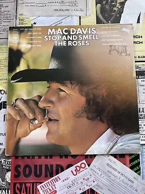 Mac Davis - Stop And Smell The Roses - Original Cbs Lp - Record Vinyl Album • $12.37