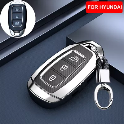 TPU Key Cover Fob Case For Hyundai Accent Elantra Grandeur Kona I30 Ix35 Silver • $27.71