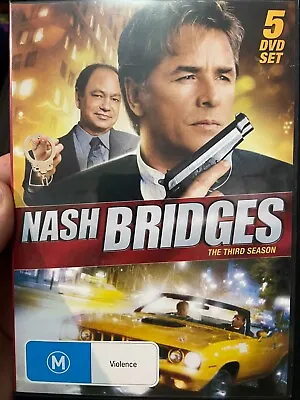 Nash Bridges Season 3 Region 4 DVD (5 Discs) Don Johnson Police Drama Tv Series • £24.50