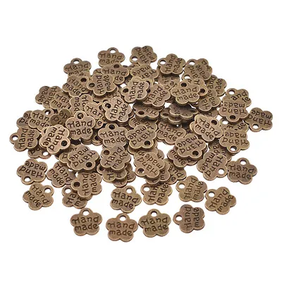 100X Antique Metal Labels Tags Handmade Garment Sewing Jewelry Making DIY Craft • $3