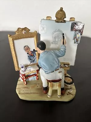 Norman Rockwell  Triple Self Portrait  Figurine 1982 • $18