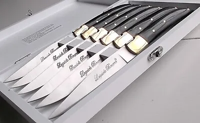 New LAGUIOLE Camel Bone Handle Hand Made Table Knife Cutlery Set Steak Knife Set • £85