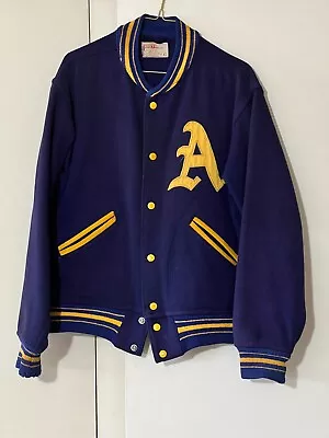 Vintage Allentown High School Allentown Pa 1965 Wool Baseball Jacket. Sz 42 • $15.50