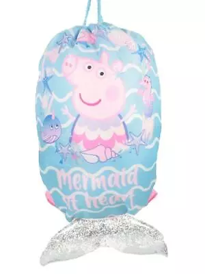 £7.39 • Buy Girls Peppa Pig Mermaid Novelty Kids Backpack School Nursery Holiday Travel Bag