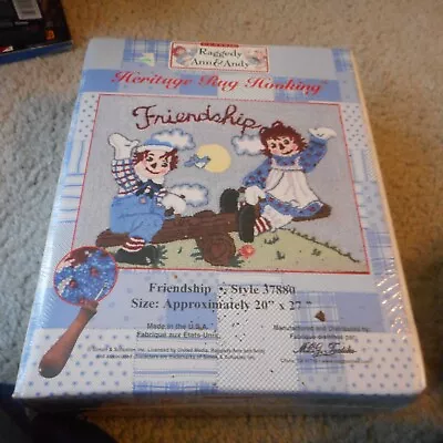 $18.99 • Buy Raggedy Ann & Andy  Friendship Latch Hook Rug Kit 20x27  NEW Textiles Heritage