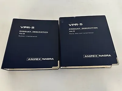 Original Service Manual Vol. 2+3 For NAGRA / Ampex VPR-5 Video Tape Recorder • £442.81