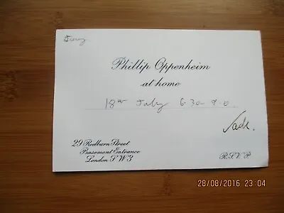£4.50 • Buy PHILLIP OPPENHEIM CONSERVATIVE MP INVITE TO PARTY AT HIS HOME 1980s / 1990s