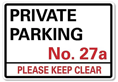 Private Parking Sign Personalised No Parking Keep Clear Metal Sign Waterproof • £21.99