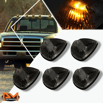 5Pcs Cab Roof Running Light Smoked Housing Yellow LED For 94-98 Dodge Ram Truck • $30.89