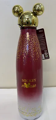 Mickey Mouse Berry Glitter Metal Water Bottle. {f13} • $10.56