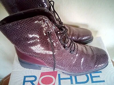 £35 • Buy Rohde Women's Boots Lace Up Burgundy UK 8