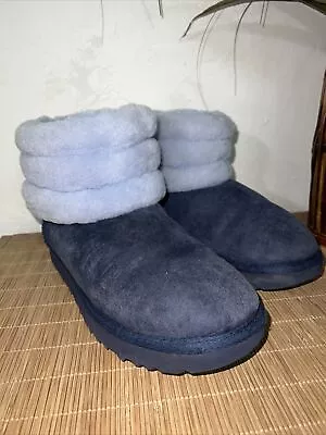 UGG Australia Woman Blue Short Boots Size 7 • $23