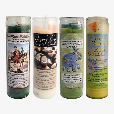  Money Candles ~ Set Of Four Candles ~ Velas Para El Dinero ~ Set De 4 Veladoras • $55