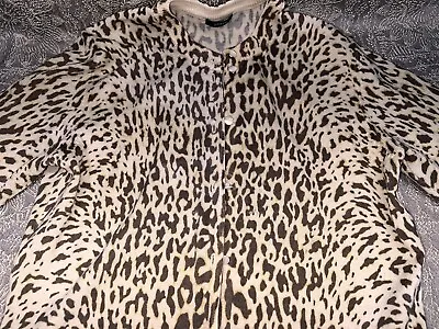 J. Crew Animal Print Cardigan Sweater Size Medium  • $4.50