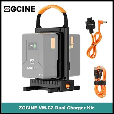 ZGCINE VM-C2 Kit 2-Channel V Mount Battery Charger For V99 S200 V Mount Battery • $79