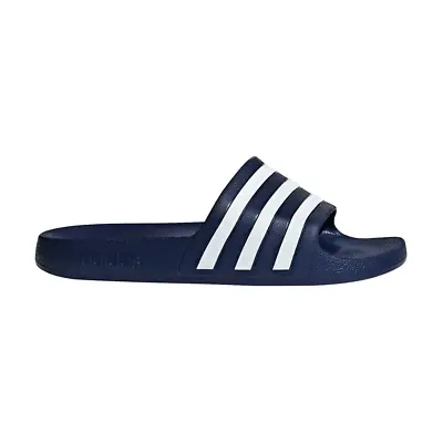 $47.95 • Buy Adidas Adilette Aqua Slides Sandals - Unisex - Dark Blue/White/Dark Blue