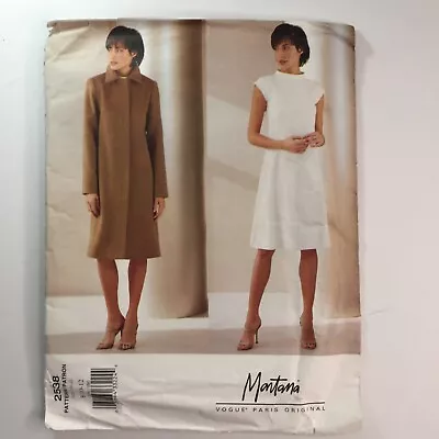 Vogue 2538 Montana High Dress Long Simple Coat Collar Ladies New Uncut Pattern • £19.50