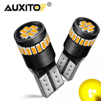 AUXITO Amber Yellow 168 194 921 License Side Marker Light Canbus LED Bulb • $8.99