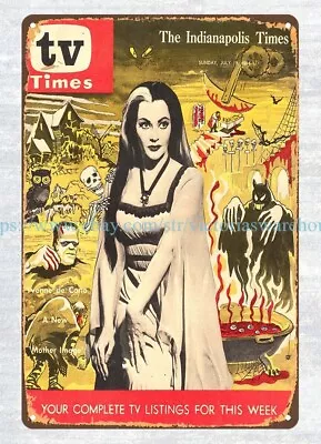 Metal Wall Man Cave 1964 THE MUNSTERS TV TIMES Indianapolis Times Metal Tin Sign • $18.99