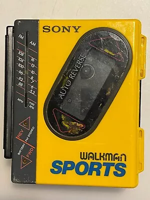 Vintage Sony Wm-F75 Walkman Sports AM/ FM Radio Works Tape Does Not Parts Or Fix • $9.95