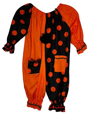 $39.99 • Buy Vintage Handmade Clown Halloween Costume Kids Girls Boys Orange Black 1 Pc