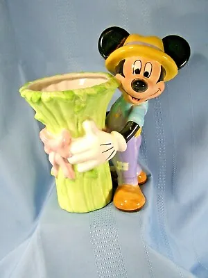 Vintage Disney/FTD Gardner Mickey Mouse Ceramic Flower Vase/Planter 2000 • $19.99