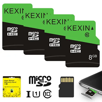 5Pack 8GB 16GB Micro SD TF Card SDHC Class 10 Flash Memory Card For Phone Camera • $17.99