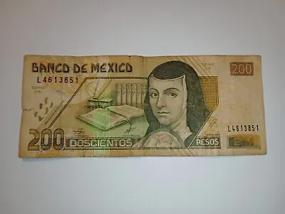 Mexico 200 Pesos 2000 Series CF Circulated Foreign Banknote World Paper Currency • $24.75