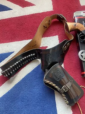 Cowboy Gun Holster Leather Belt • £120