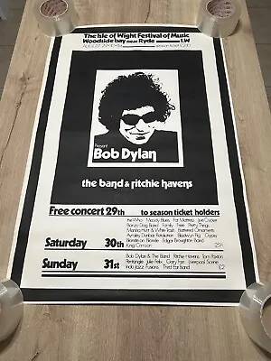 *1969 Orig. Bob Dylan - Band - The Who *isle Of Wight Festival* Concert Poster • $399.99